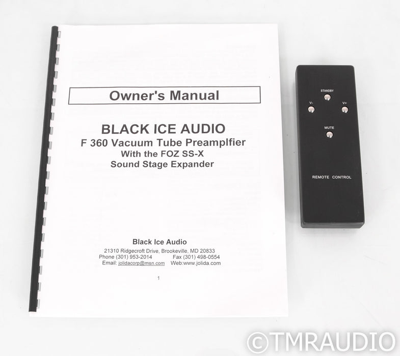 Black Ice Audio Fusion360 Stereo Tube Preamplifier; Remote; F360
