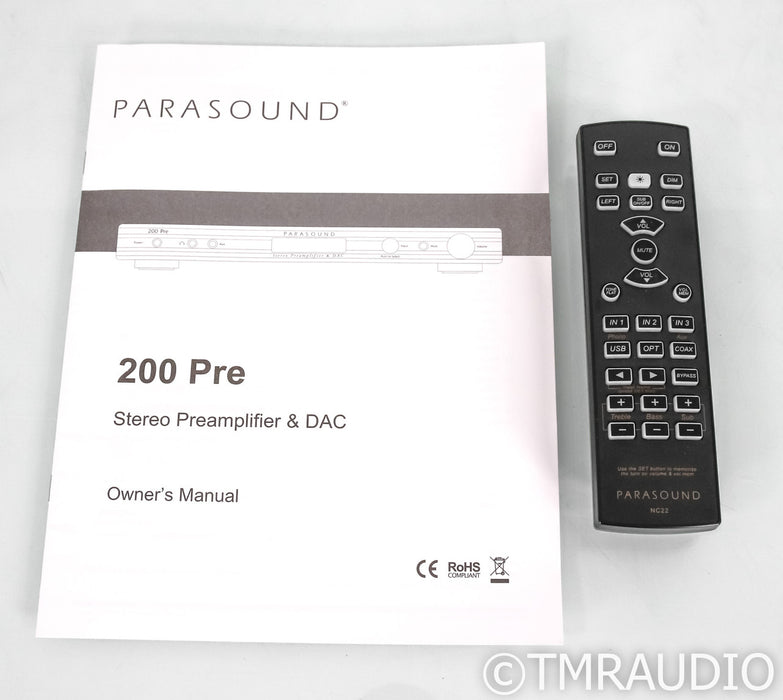 Parasound NewClassic 200 Preamplifier; Remote; DAC; MM / MC Phono