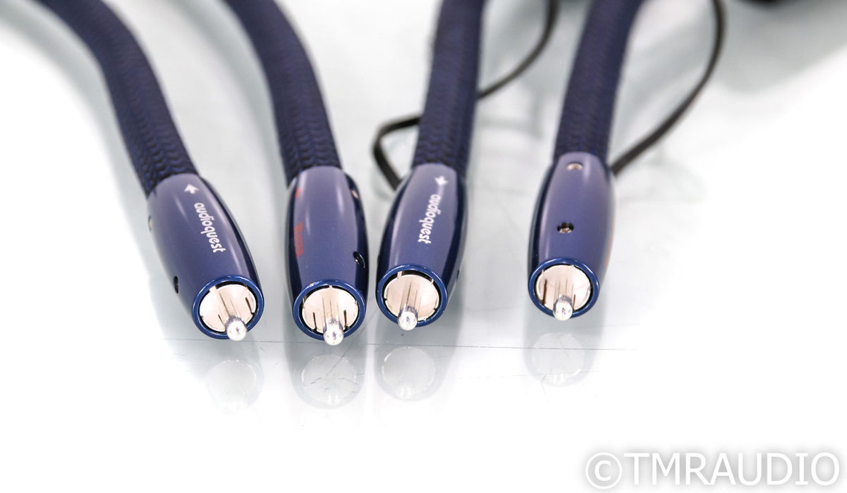 AudioQuest Water RCA Cables; 1.5m Pair Interconnects; 72v DBS
