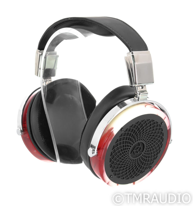 Rosson Audio RAD-0 Open Back Planar Magnetic Headphones; Red and White Resin