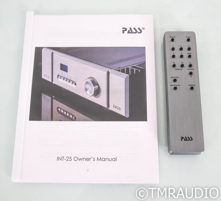 Pass Labs INT-25 Stereo Integrated Amplifier; Silver; Remote