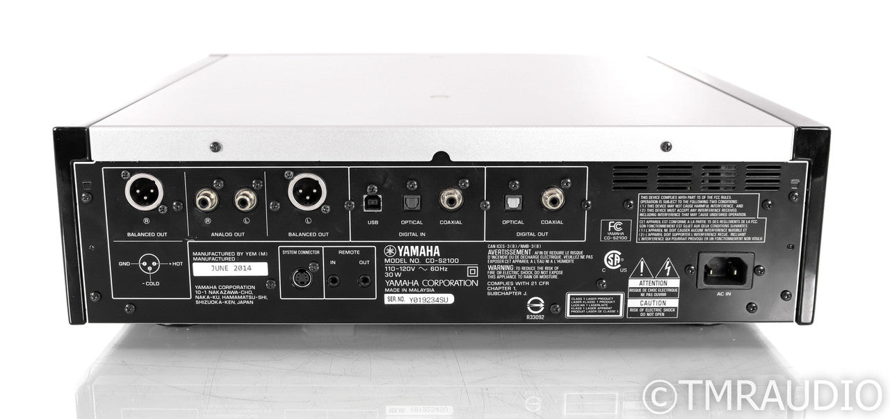 Yamaha CD-S2100 SACD / CD Player; CDS2100; Silver; Remote; DAC
