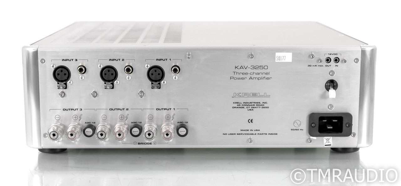 Krell KAV-3250 Three Channel Power Amplifier; KAV3250; Silver