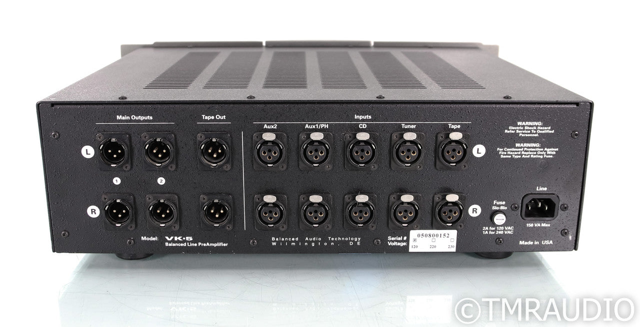 BAT VK-50SE Stereo Balanced Tube Preamplifier; Black; Remote