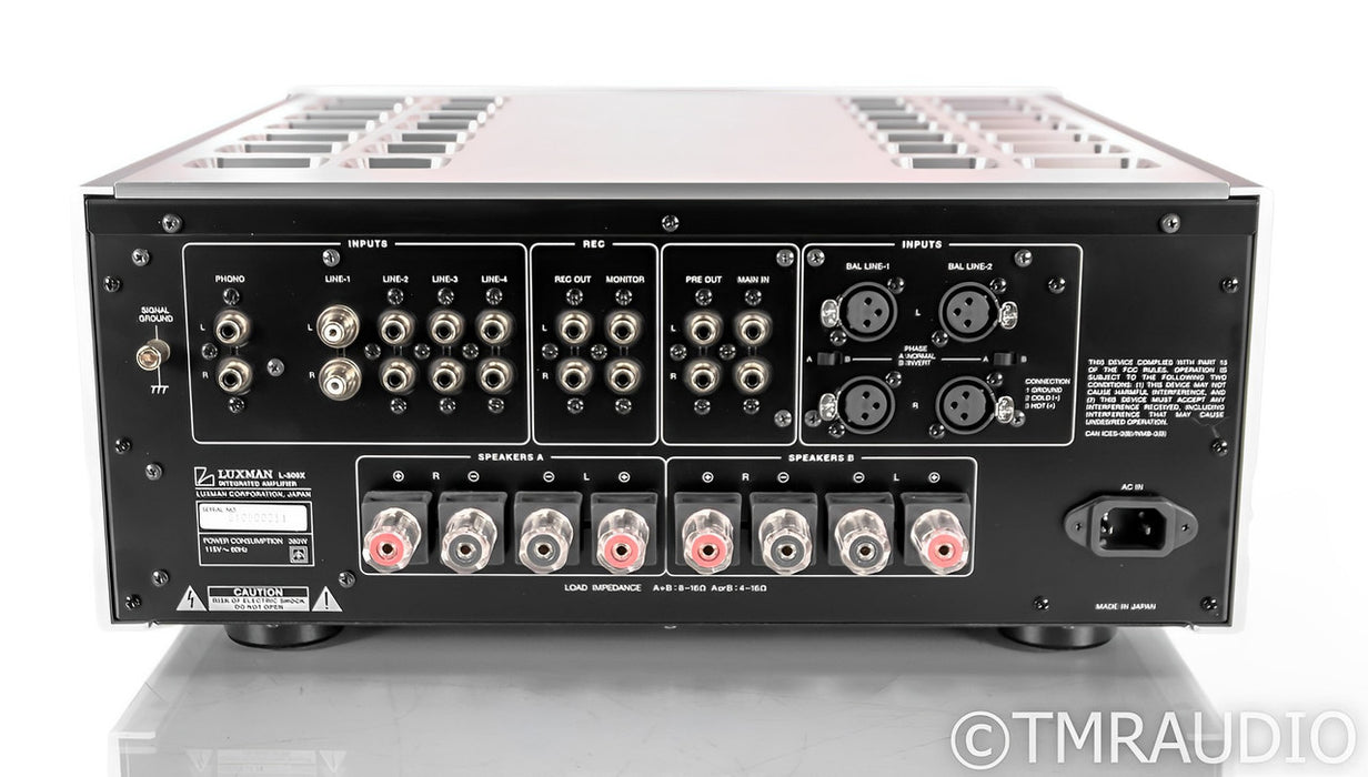 Luxman C-509X Stereo Integrated Amplifier; L509X; Remote; Silver; MM / MC Phono