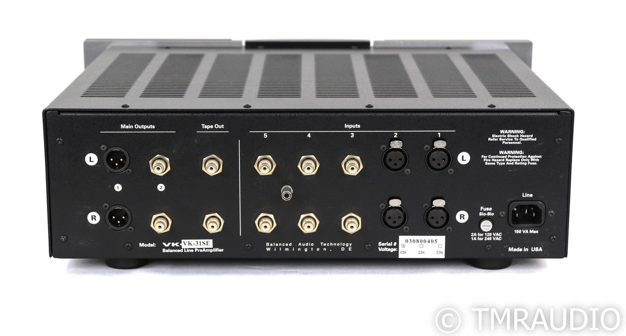 BAT VK-31SE Stereo Tube Preamplifier; VK31SE; Remote; Balanced Audio Technology