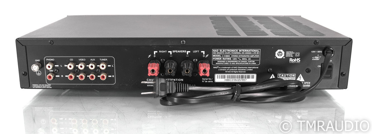 NAD C316BEE V2 Stereo Integrated Amplifier; C316BEE; MM Phono; Remote