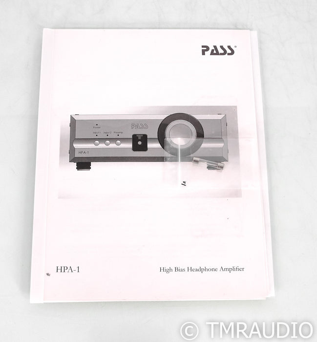Pass Labs HPA-1 Headphone Amplifier; HPA1; Silver