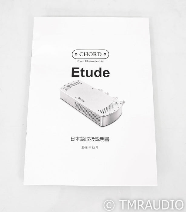 Chord Electronics Etude Stereo Preamplifier; Silver