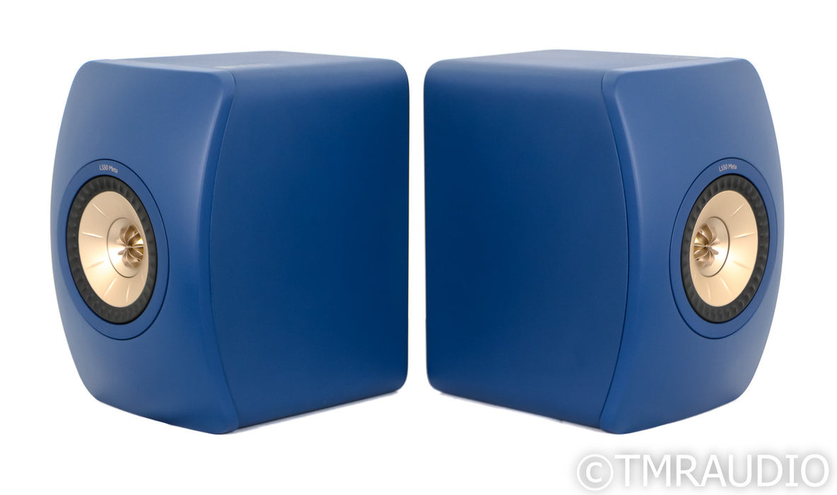 KEF LS50 Meta Bookshelf Speakers; Royal Blue Pair