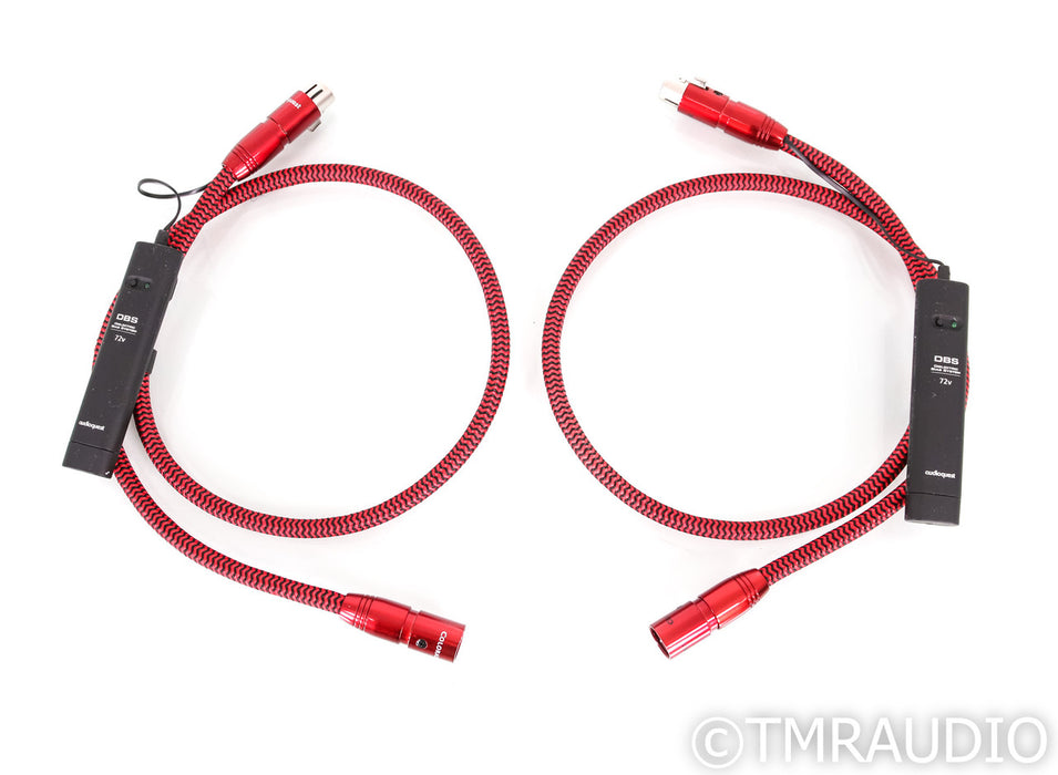AudioQuest Colorado XLR Cables; 1m Pair Balanced Interconnects; 72v DBS