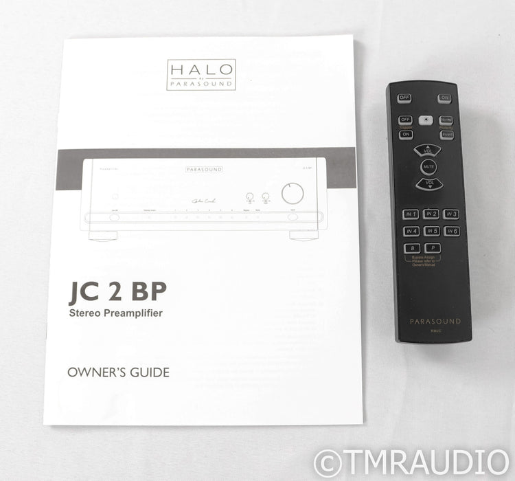 Parasound JC2 BP Stereo Preamplifier; Silver; Remote