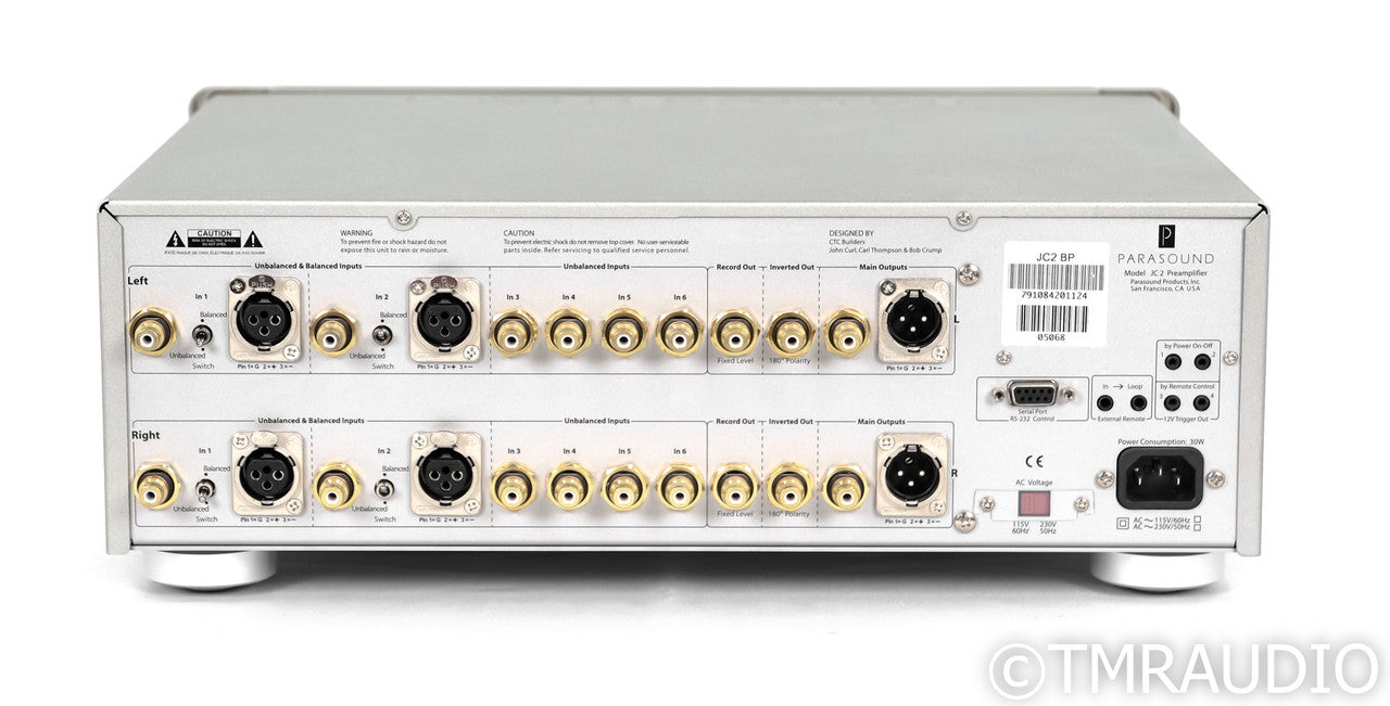 Parasound Halo JC2 BP Stereo Preamplifier; Remote