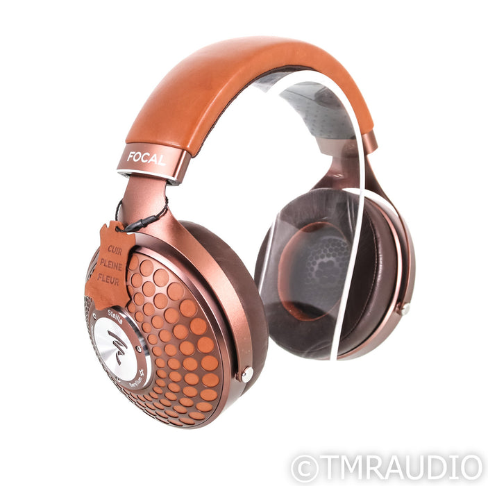 Focal Stellia Closed Back Headphones; Chocolate Leather