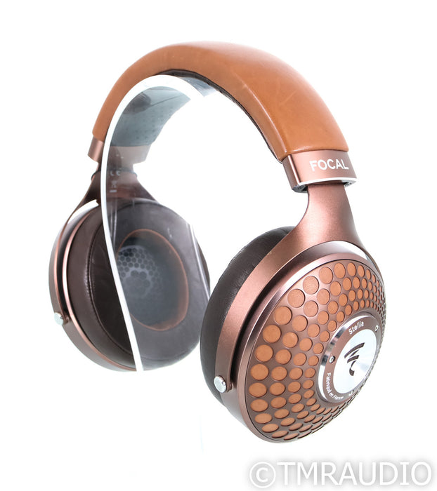 Focal Stellia Closed Back Headphones; Chocolate Leather