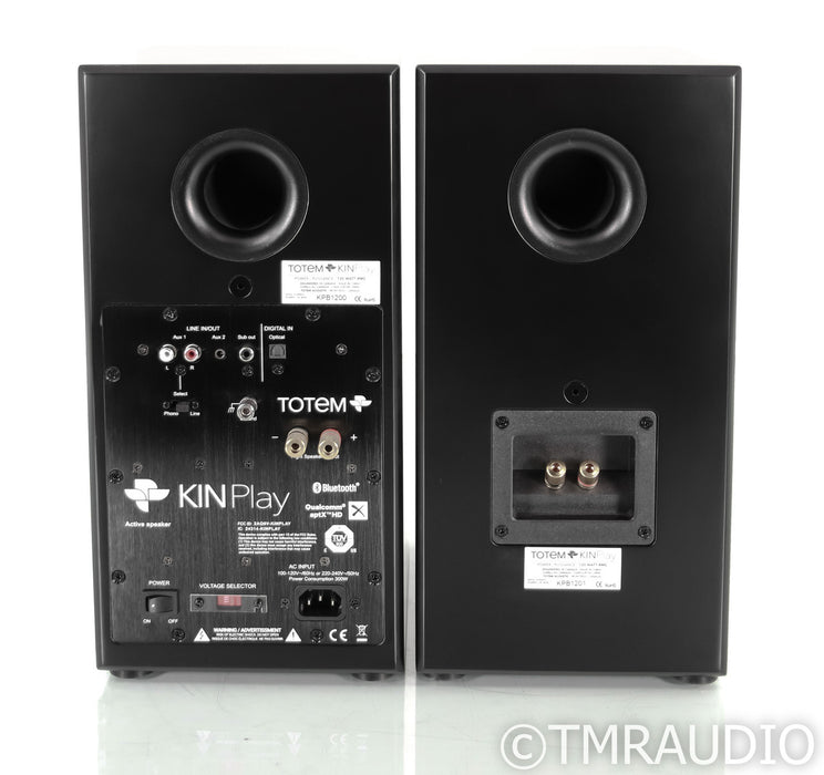 Totem Acoustic KIN Play Powered Bookshelf Speakers; Black Pair; Remote