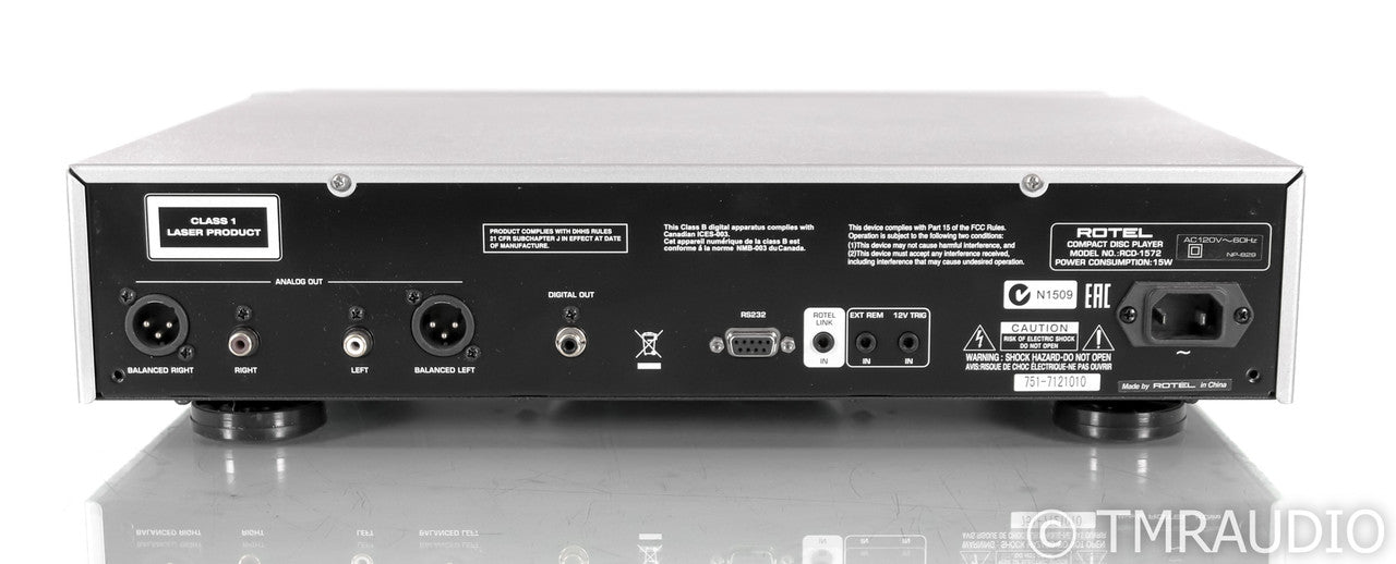 Rotel RCD-1572 CD Player; Remote; Silver; R1572