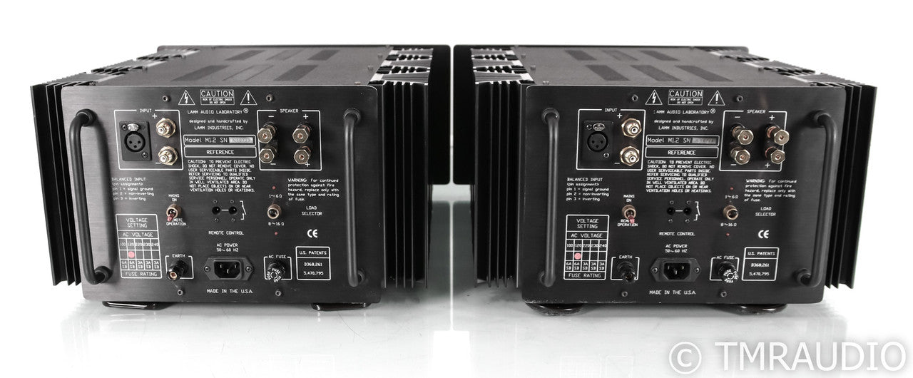 Lamm Industries M1.2 Mono Power Amplifier; Black Pair