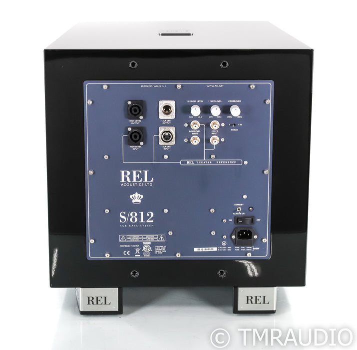 REL S/812 12" Powered Subwoofer; Gloss Black
