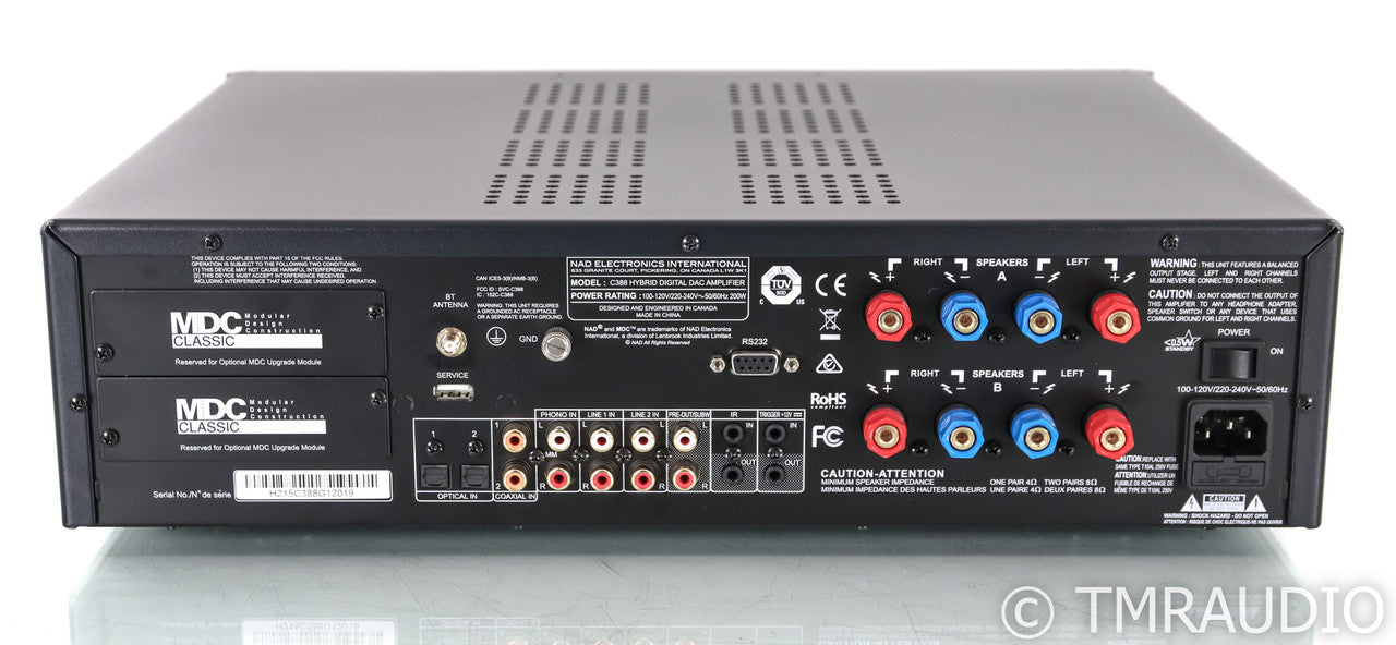 NAD C 388 Stereo Integrated Amplifier; Remote; DAC; MM Phono; C388