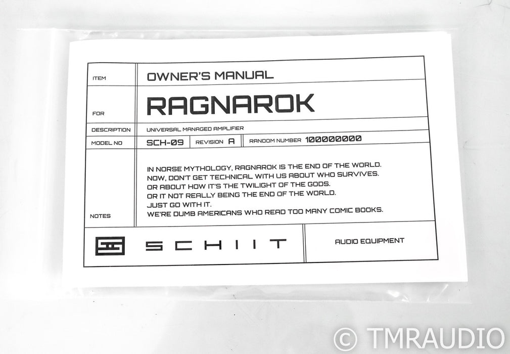 Shitt Audio Ragnarok 1 Stereo Integrated Amplifier