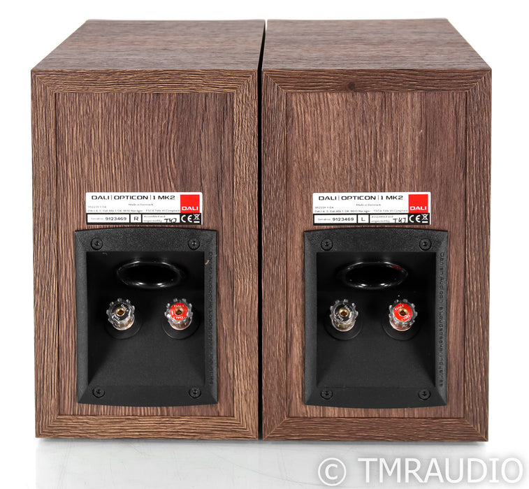 DALI Opticon 1 MK2 Bookshelf Speakers; Tobacco Oak Pair