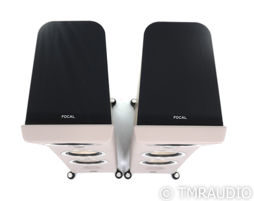 Focal Kanta N2 Floorstanding Speakers; Walnut & Taupe Pair; Kanta 2