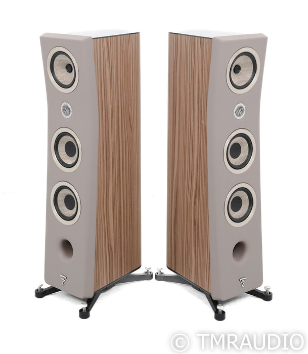 Focal Kanta N2 Floorstanding Speakers; Walnut & Taupe Pair; Kanta 2