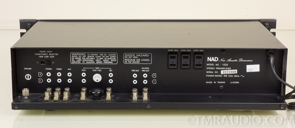 NAD 1020 Vintage Stereo Preamplifier / Preamp