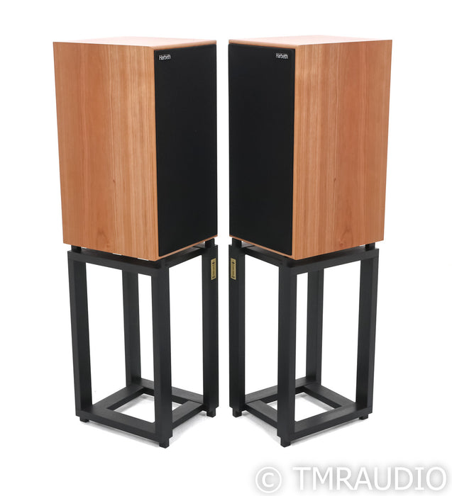 Harbeth Compact 7ES-3 Bookshelf Speakers; Cherry Pair w/ Stands
