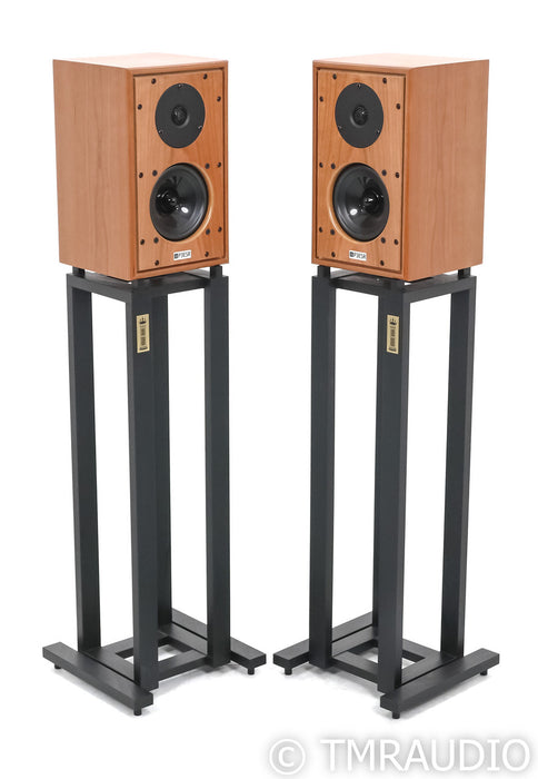 Harbeth P3ESR XD Bookshelf Speakers; Cherry Pair w/ Ton Traeger Stands (Open Box)