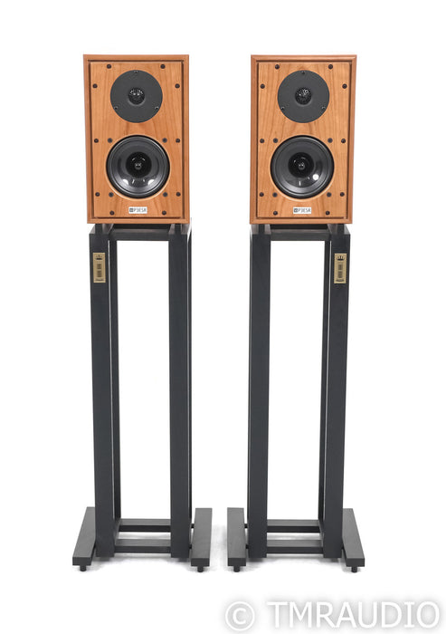 Harbeth P3ESR XD Bookshelf Speakers; Cherry Pair w/ Ton Traeger Stands (Open Box)