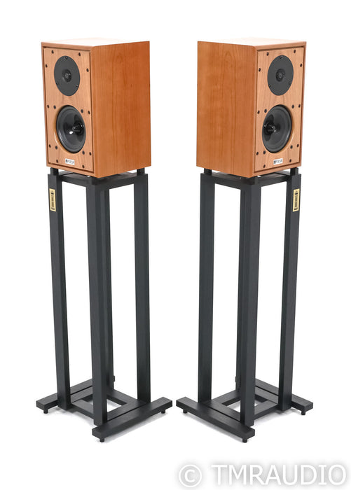 Harbeth P3ESR XD Bookshelf Speakers; Cherry Pair w/ Ton Traeger Stands (Open Box)
