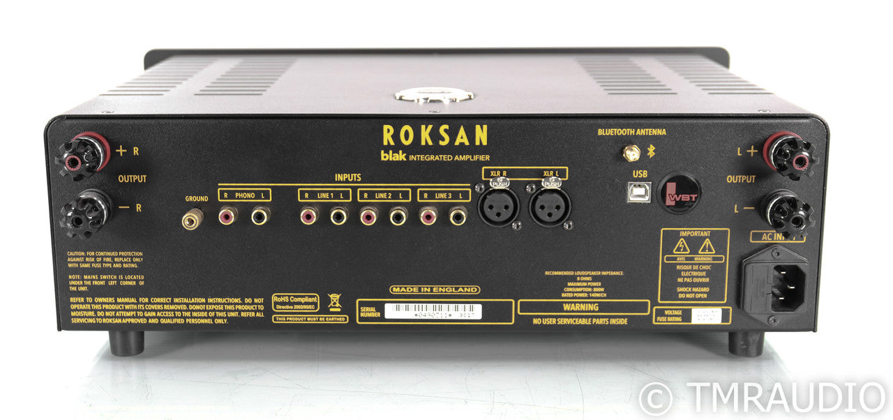 Roksan blak Stereo Integrated Amplifier; Black; Remote; MM Phono