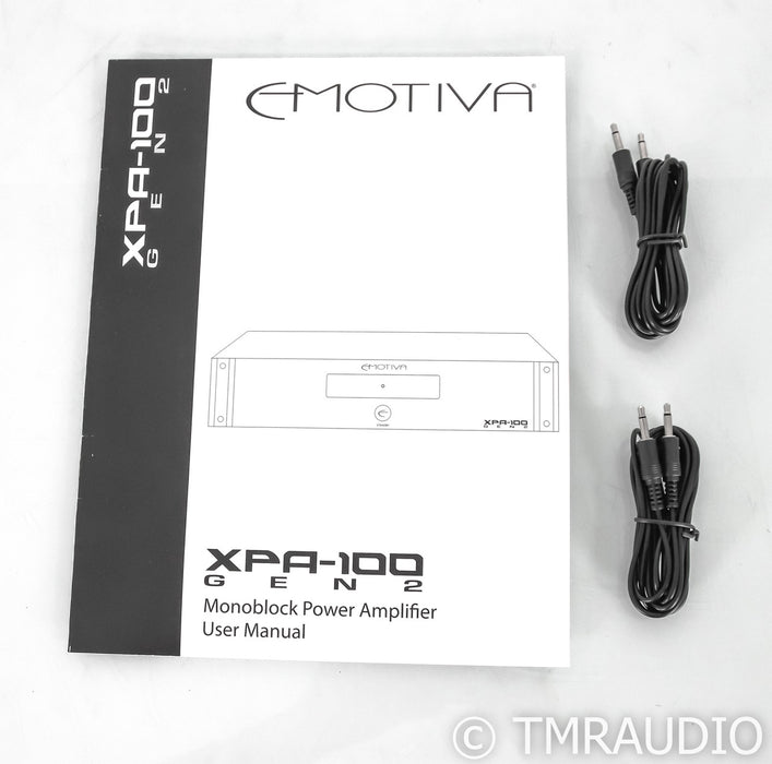 Emotiva XPA-100 Mono Power Amplifiers; Black Pair