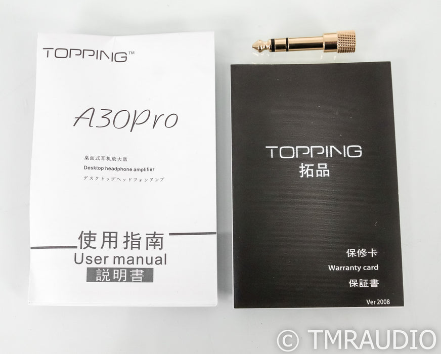 Topping A30 Pro Headphone Amplifier; Silver; A-30