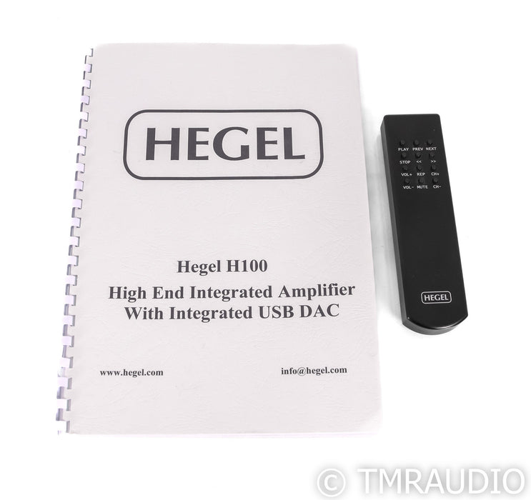 Hegel H100 Stereo Integrated Amplifier; Black; Remote; USB