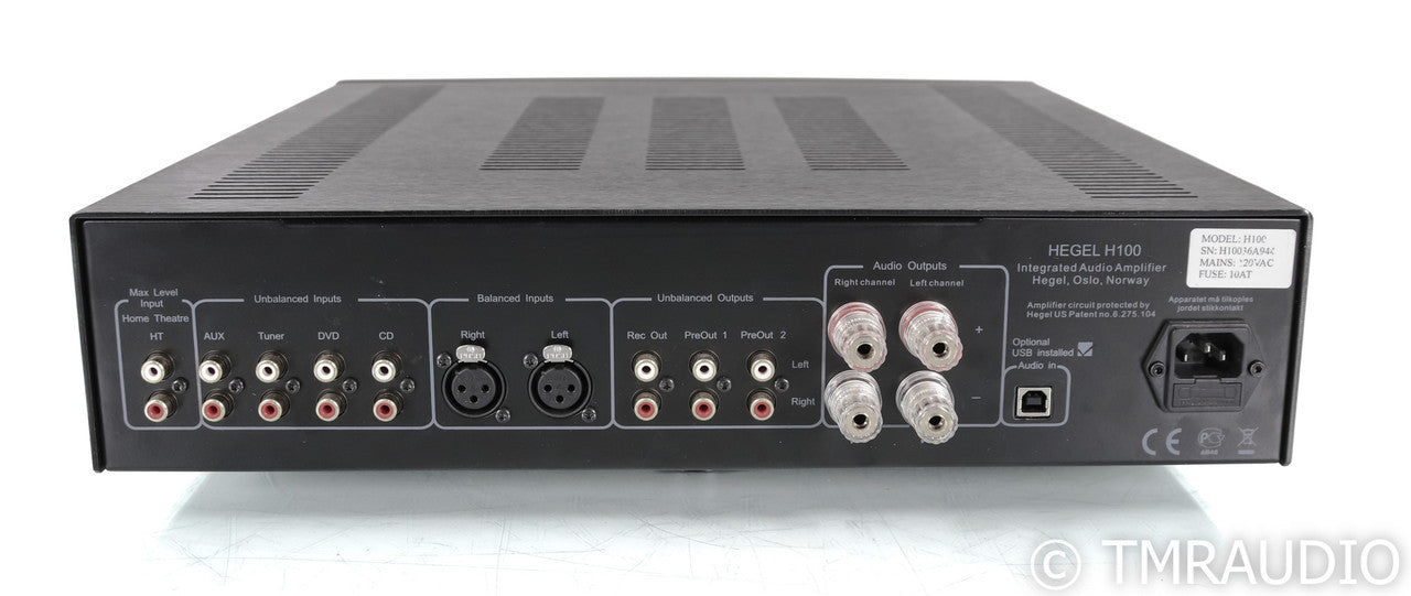 Hegel H100 Stereo Integrated Amplifier; Black; Remote; USB