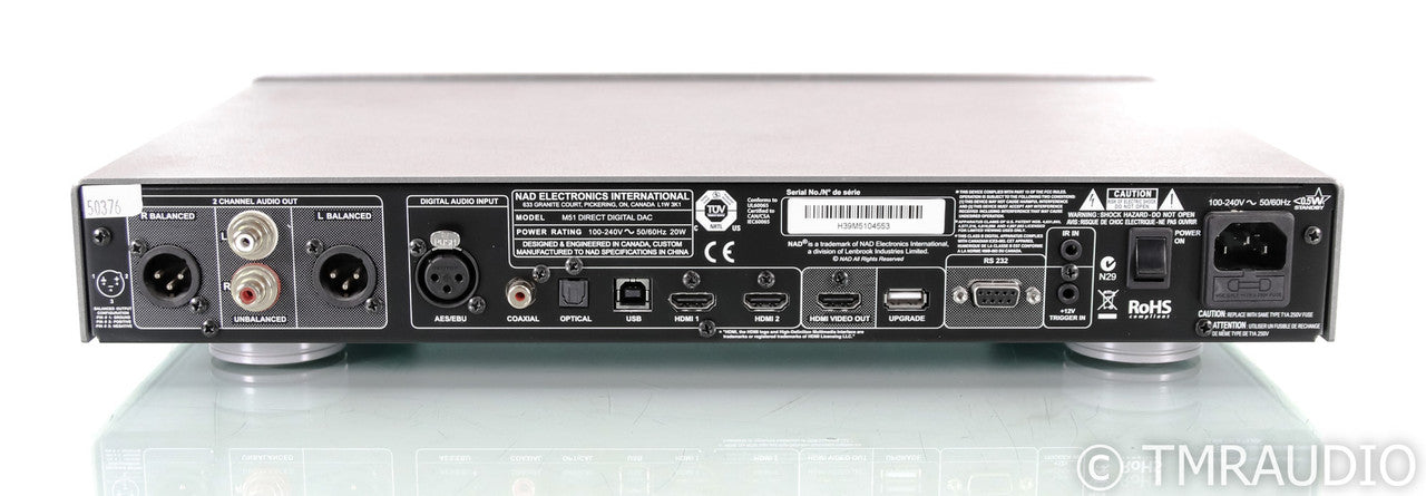 NAD M51 DAC; D/A Converter; Silver; Remote