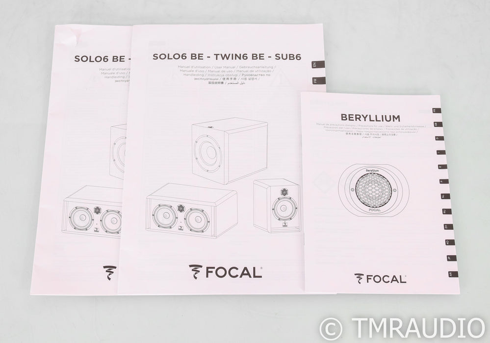 Focal Solo6 Be Powered Bookshelf Speakers; Red Wood Pair; Solo 6 Beryllium