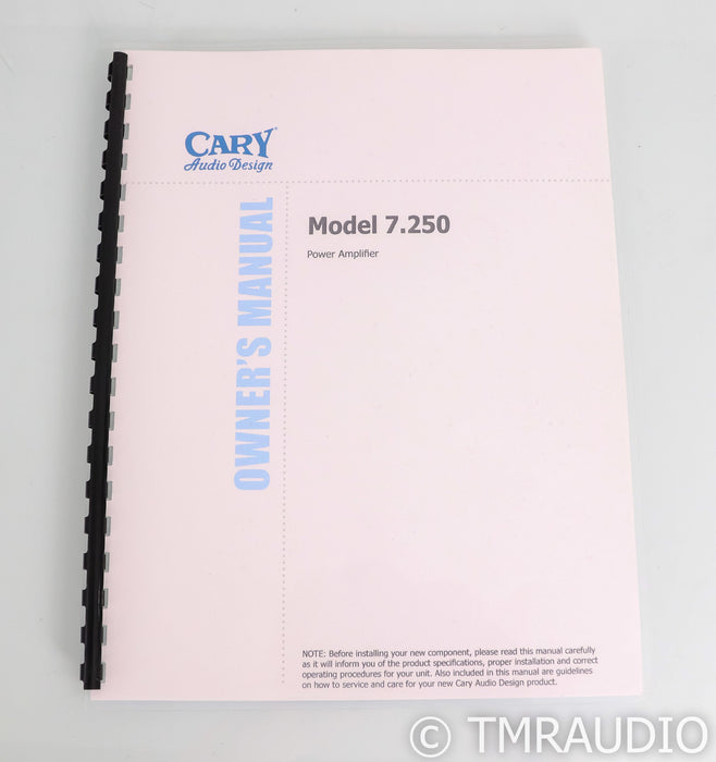 Cary Audio Model 7.250 7-Channel Power Amplifier; Silver