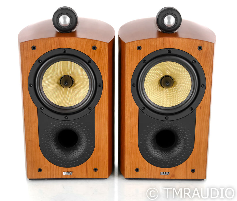 B&W Nautilus 805 Bookshelf Speakers; Natural Cherry Pair