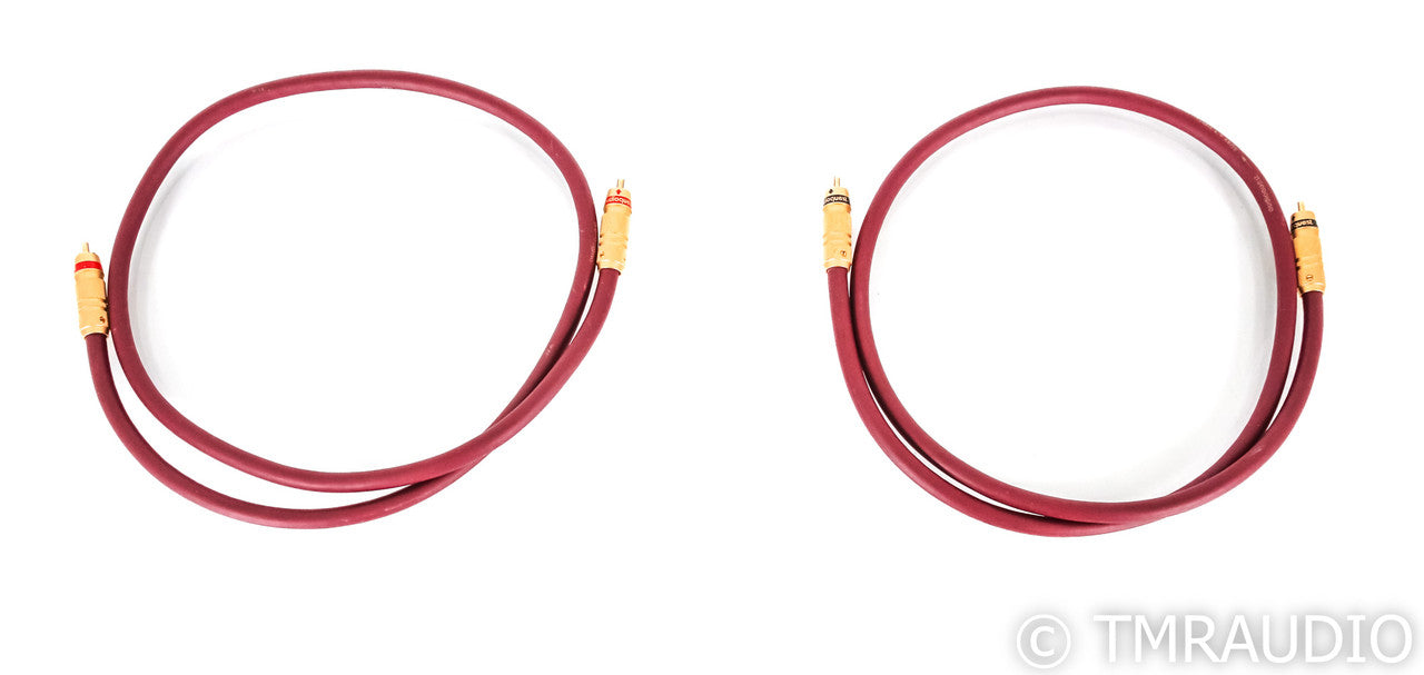 AudioQuest Ruby X 3 Hyperlitz RCA Cables; 1m Pair Interconnects