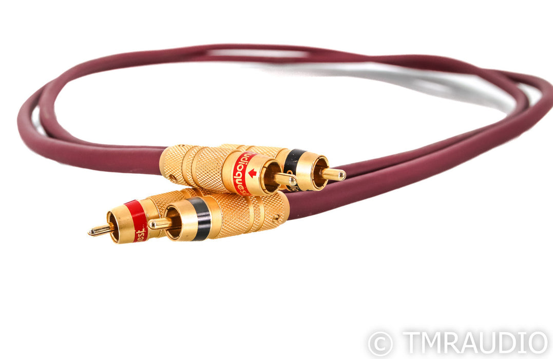 AudioQuest Ruby X 3 Hyperlitz RCA Cables; 1m Pair Interconnects