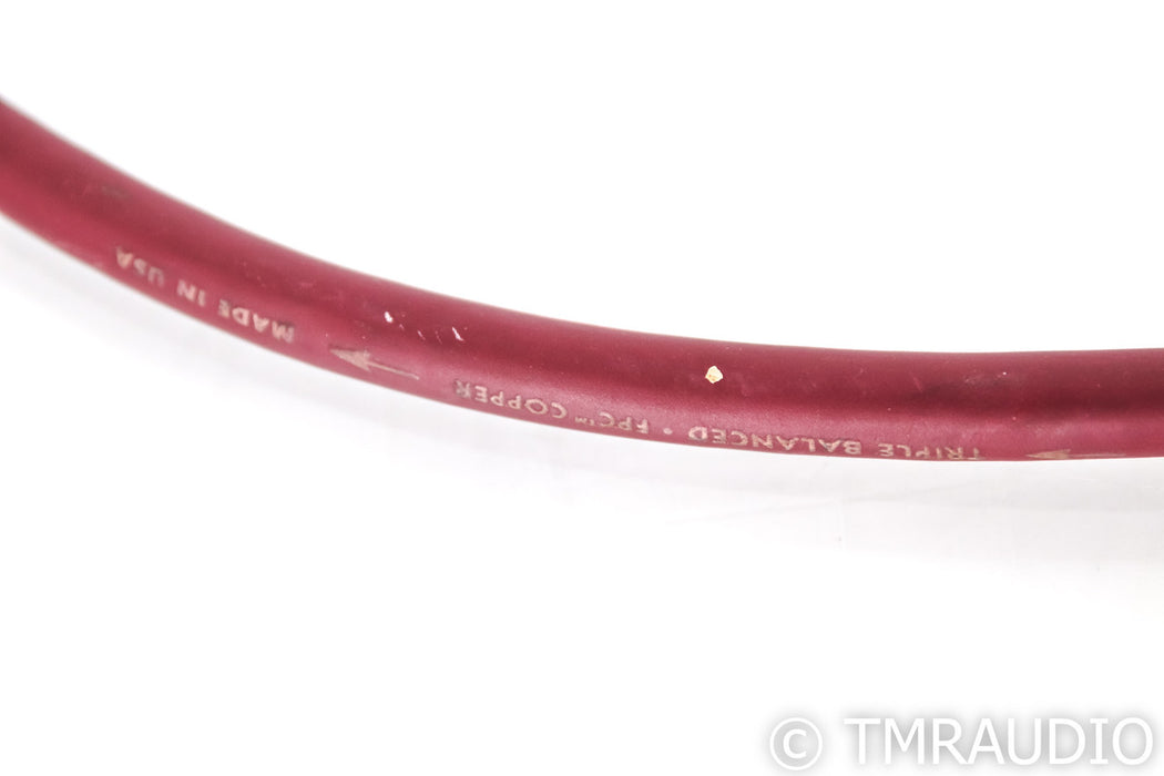 AudioQuest Ruby X 3 Hyperlitz RCA Cables; 1m Pair Interconnects