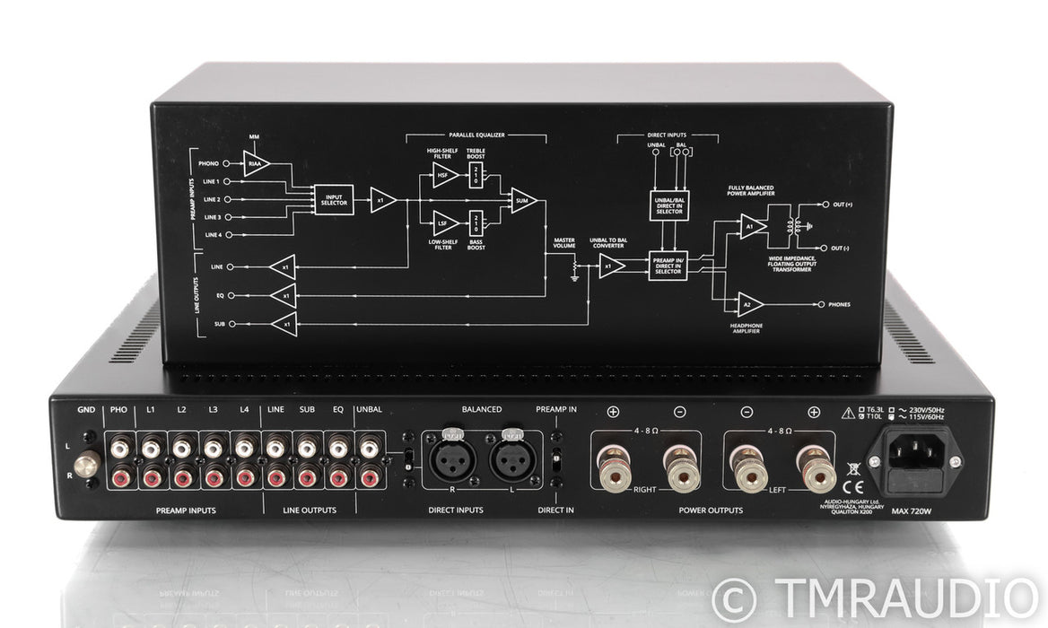 Audio Hungary Qualiton X200 Stereo Tube Integrated Amplifier; Remote; MM Phono