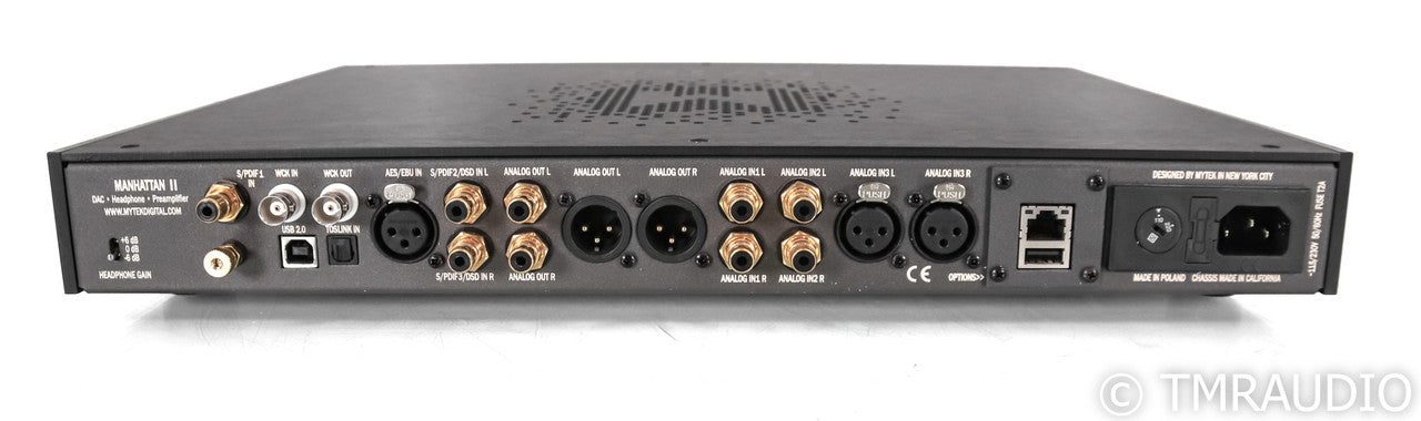 Mytek Manhattan II Stereo Preamplifier / DAC; D/A Converter; Black; Network Upgrade