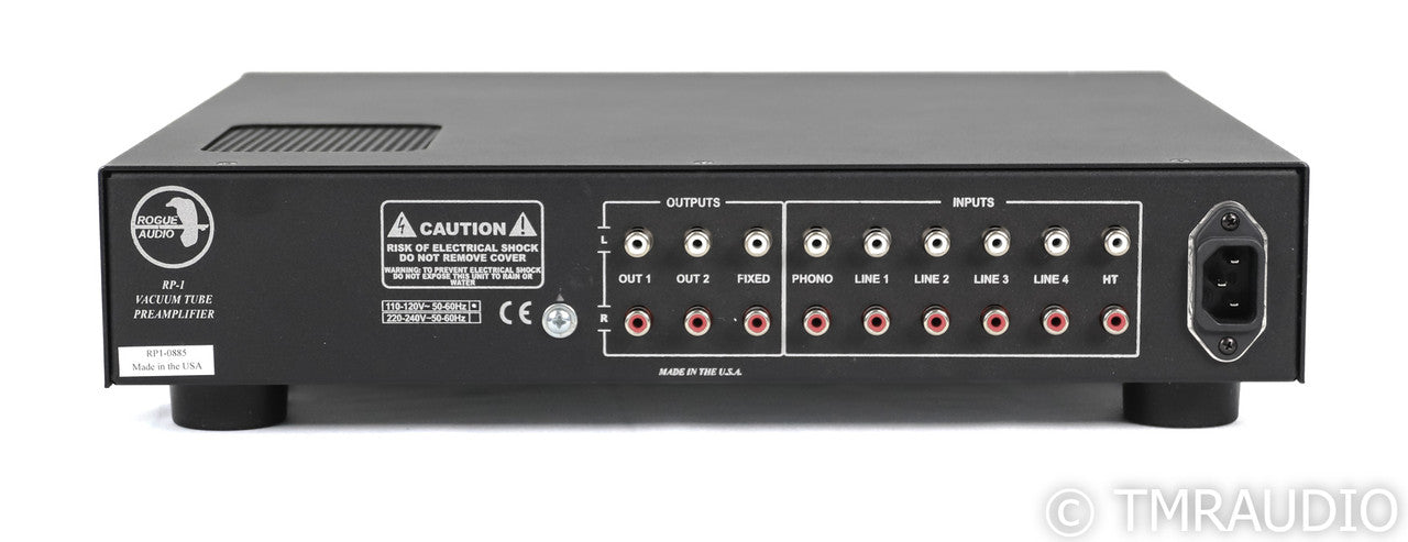 Rogue Audio RP-1 Stereo Tube Preamplifier; Remote; MM Phono; Silver