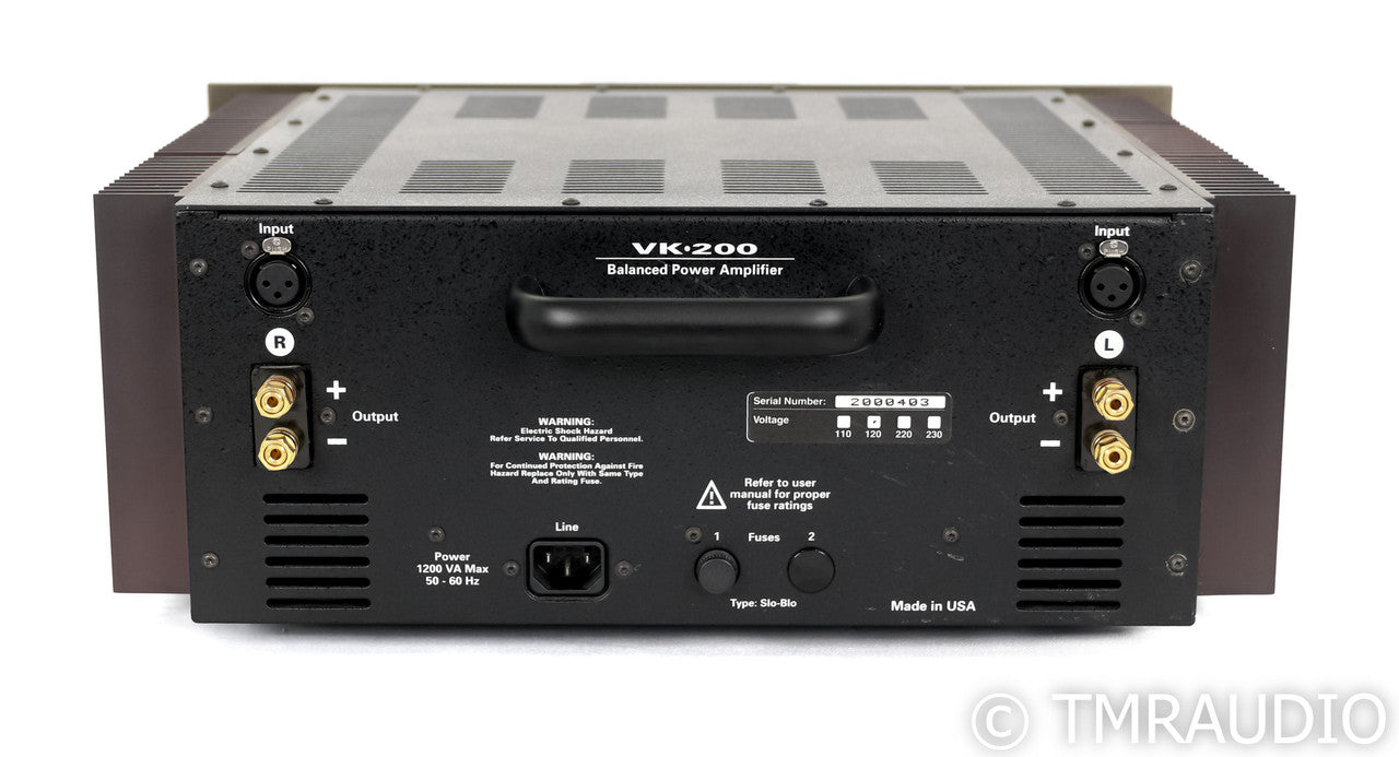 BAT VK-200 Stereo Power Amplifier; VK200; Balanced Audio Technology