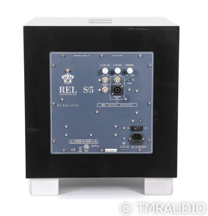 REL S/5 12" Powered Subwoofer; Piano Black; S5